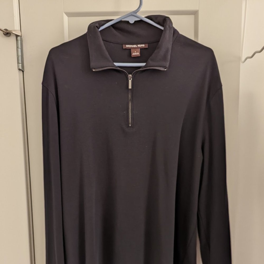 Michael Kors Quarter Zip Long Sleeve Shirt